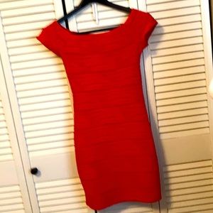 Brat Star Bodycon Red Dress Junior Medium